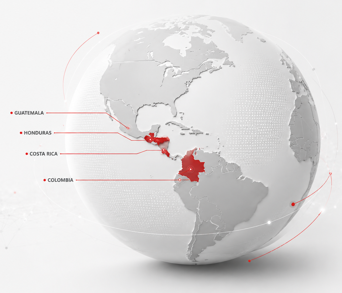 Presencia de Focus Systems 4.0 en Colombia, Costa Rica, Honduras y Guatemala